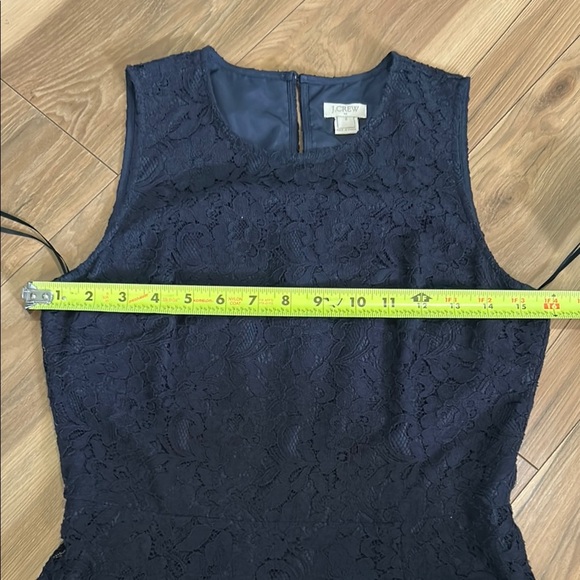 J. Crew Blue Sheath Midi Dress Sleeveless Crew Neck - Picture 5 of 16